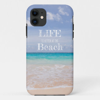 Capa Para iPhone 11 A Vida é Melhor na Praia Estojo para iPhone 11