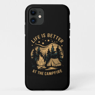 Capa Para iPhone 11 A Vida É Melhor No Acampamento Do Camp De Campfire
