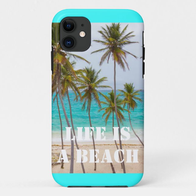 Capa Para iPhone 11 A vida é uma praia, capa de iPhone 5 (Verso)