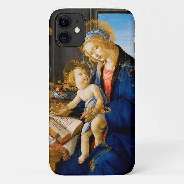 Capa Para iPhone 11 A Virgem e a Criança, Sandro Botticelli (Verso)