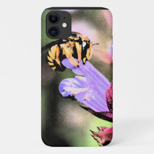 Capa Para iPhone 11 Abelha e Flor