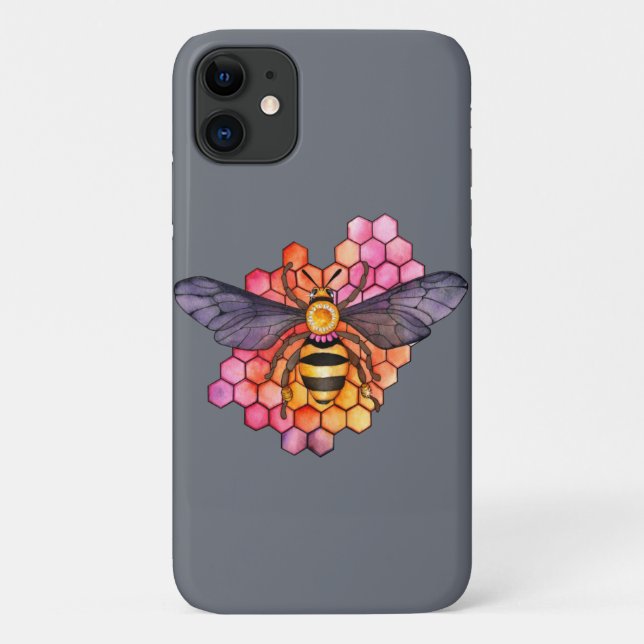 Capa Para iPhone 11 Abelha Melífera (Verso)