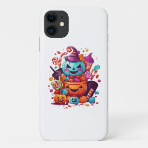 Capa Para iPhone 11 abóbora engraçada de halloween