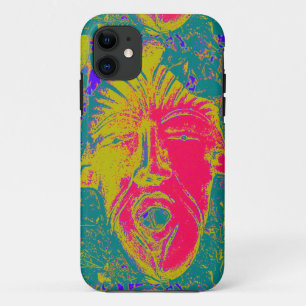 Capa Para iPhone 11 abra o caso da máscara da boca