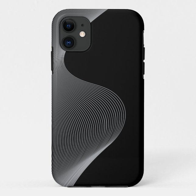 Capa Para iPhone 11 Abstração de ondas elegante, moderna e futurista (Verso)