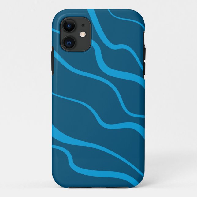 Capa Para iPhone 11 Abstração de ondas legal, simples, moderna (Verso)