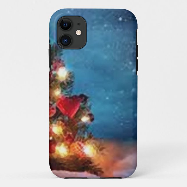 Capa Para iPhone 11 Abstract Merry Christmas_iphone (Verso)