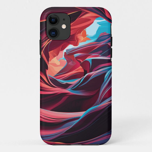 Capa Para iPhone 11 Abstrato Antelope Canyon (Verso)