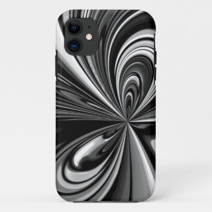 Capa Para iPhone 11 Abstrato Arco preto e branco