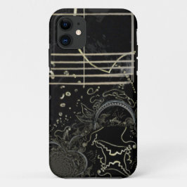 Capa Para iPhone 11 Abstrato Art Black