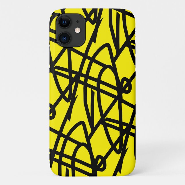 Capa Para iPhone 11 Abstrato Art Lines iPhone 11 Case (Verso)