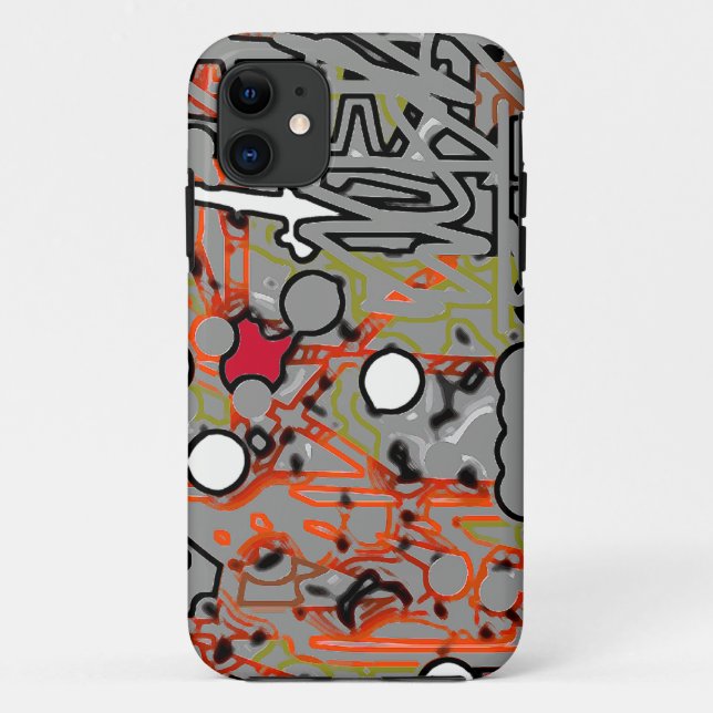 Capa Para iPhone 11 abstrato art - pintura digital (Verso)