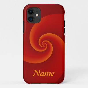 Capa Para iPhone 11 Abstrato Background Spirals soft III + seu texto