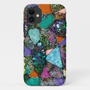 Capa Para iPhone 11 Abstrato de forma muito colorida arte 11