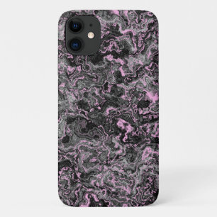 Capa Para iPhone 11 Abstrato de mármore rosa e cinza