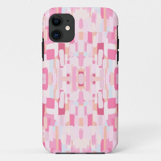 Capa Para iPhone 11 Abstrato de pinks suaves (Verso)