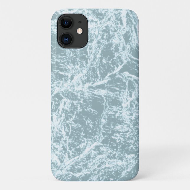 Capa Para iPhone 11 Abstrato de Turquesa Leve Pastel (Verso)