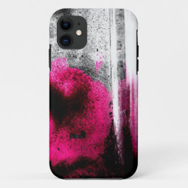 Capa Para iPhone 11 Abstrato Fuchsia, Cinza e arte fotográfica em grão