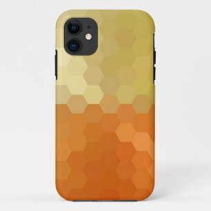 Capa Para iPhone 11 Abstrato Hexagon Dourado