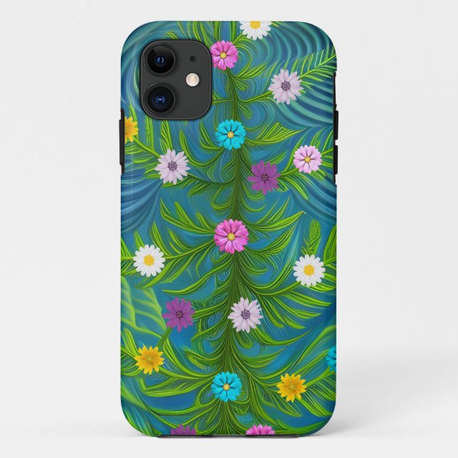 Capa Para iPhone 11 Abstrato Little Daisy Garden (Verso)