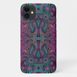Capa Para iPhone 11 Abstrato Magenta e azul-lacrimogênio