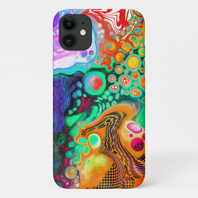 Capa Para iPhone 11 Abstrato Modern Fluid Art (Verso)