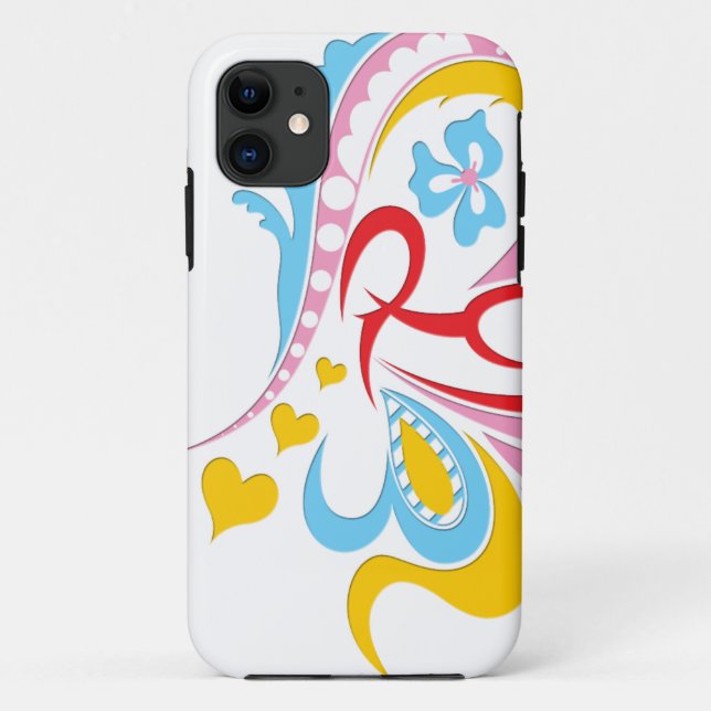 Capa Para iPhone 11 Abstrato moderno em branco (Verso)