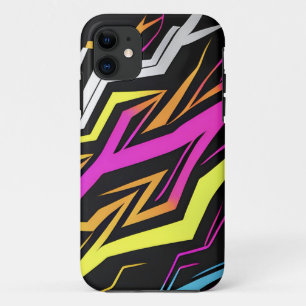 Capa Para iPhone 11 Abstrato Neon Stripes