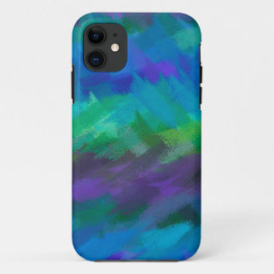 Capa Para iPhone 11 Abstrato Pastel azul e do roxo