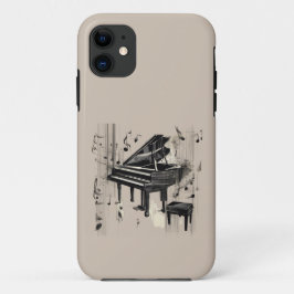 Capa Para iPhone 11 Abstrato Piano Art