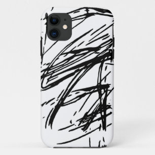 Capa Para iPhone 11 Abstrato preto e branco