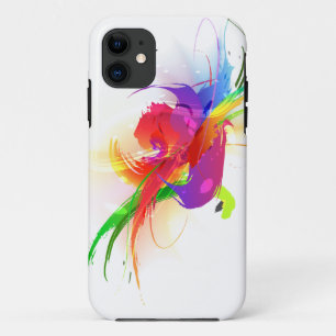 Capa Para iPhone 11 Abstrato Rainbow Lorikeet Paint Splatters