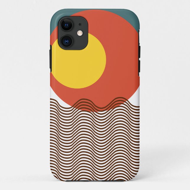 Capa Para iPhone 11 Abstrato Sundown (Verso)