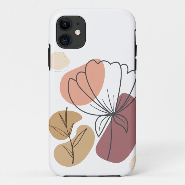 Capa Para iPhone 11 absurdo de arte floral (Verso)