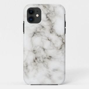 Capa Para iPhone 11 Acabamento em Mármore Ébano Marfim