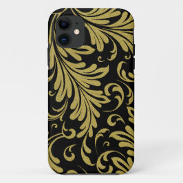 Capa Para iPhone 11 Acanthus deixa Dourado e preto