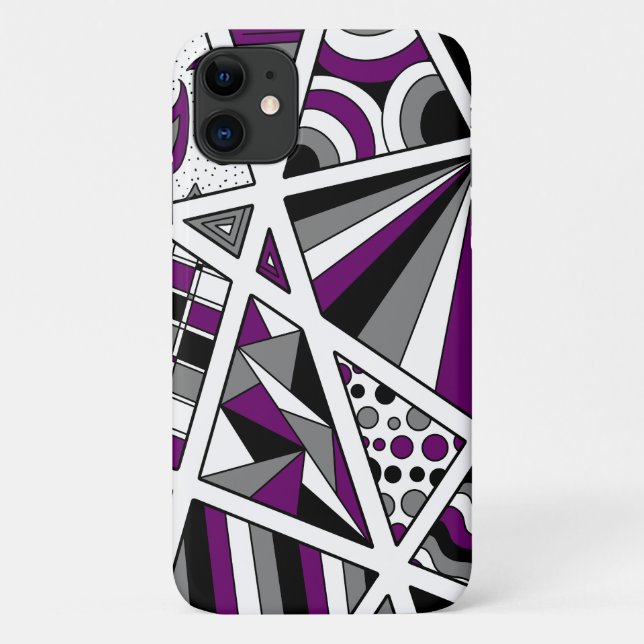 Capa Para iPhone 11 Áce Orgulho Asexual Zen Doodle (Verso)