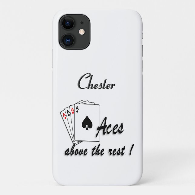 Capa Para iPhone 11 Aces Acima do Nome Pessoal do Resto (Verso)