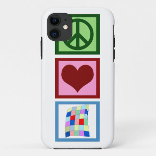 Capa Para iPhone 11 Acolchoado do amor da paz