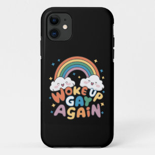 Capa Para iPhone 11 Acordou Gay Novamente Mês do Orgulho LGBT Groovy