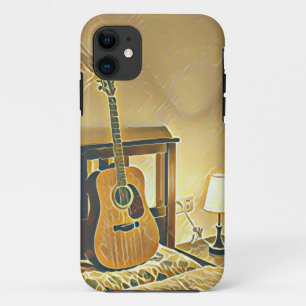 Capa Para iPhone 11 Acoustic guitar player gift