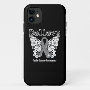 Capa Para iPhone 11 Acredite - Borboleta do Câncer Cerebral