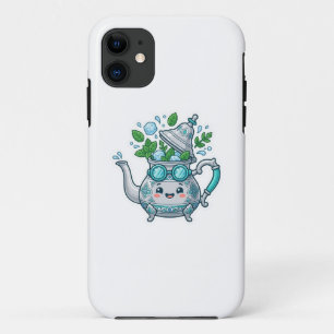 Capa Para iPhone 11 Adesivo de Chá de Hortelã Marroquino Kawaii Fofo p