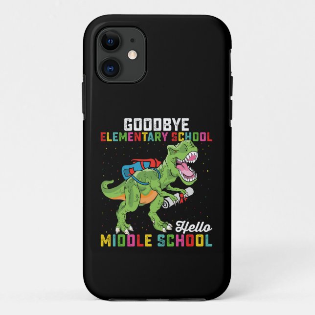 Capa Para iPhone 11 Adeus, Elementar Alô Médio T Rex (Verso)