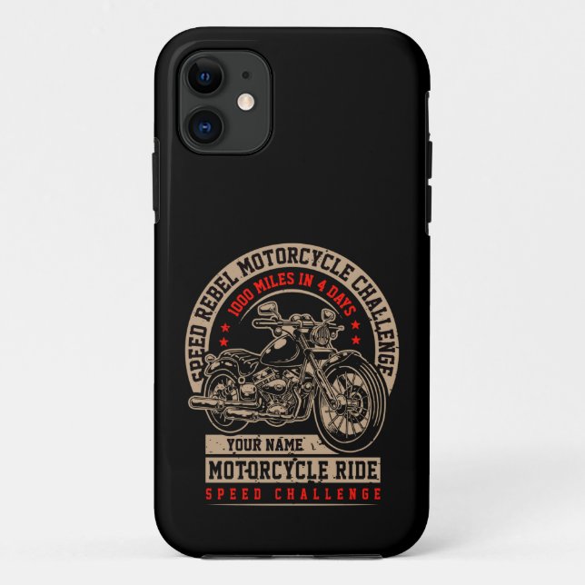 Capa Para iPhone 11 Adicionar Nome Alterar Velocidade do Texto Rebel D (Verso)