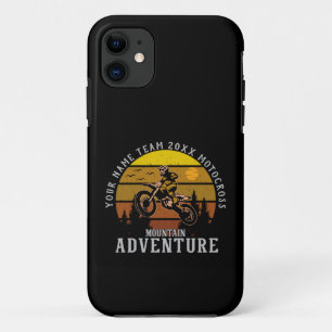 Capa Para iPhone 11 Adicionar Nome Equipe Ano Motocross Mountain Adven