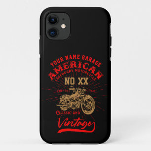 Capa Para iPhone 11 Adicionar Nome Número Legendário Motociclo America
