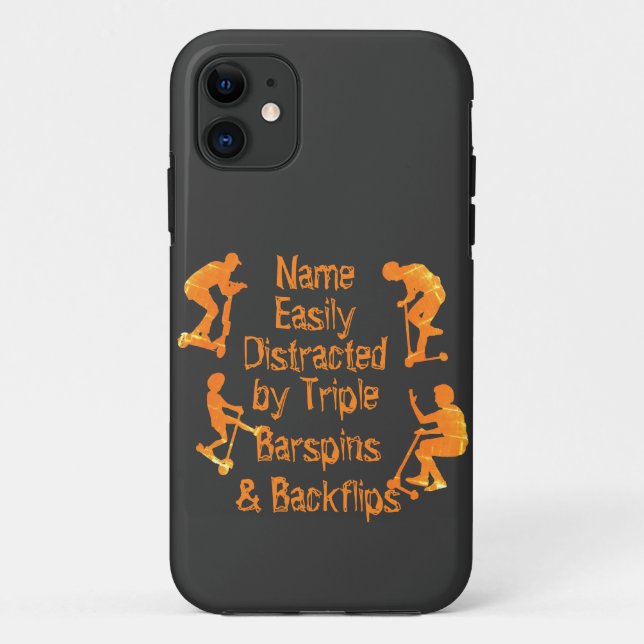 Capa Para iPhone 11 Adicionar texto de nome facilmente distraído pelo  (Verso)