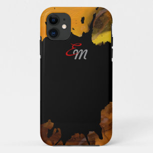 Capa Para iPhone 11 adicione a arte abstracta das iniciais