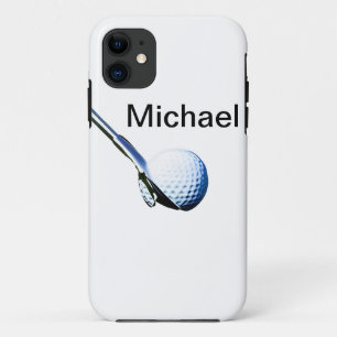 Capa Para iPhone 11 Adicione o texto do seu nome taco de golfe equipam